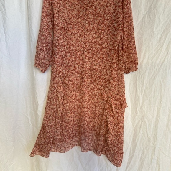 Maeve Sirena Floral Print Midi Dress Boho Anthropology Size Medium - Picture 9 of 10